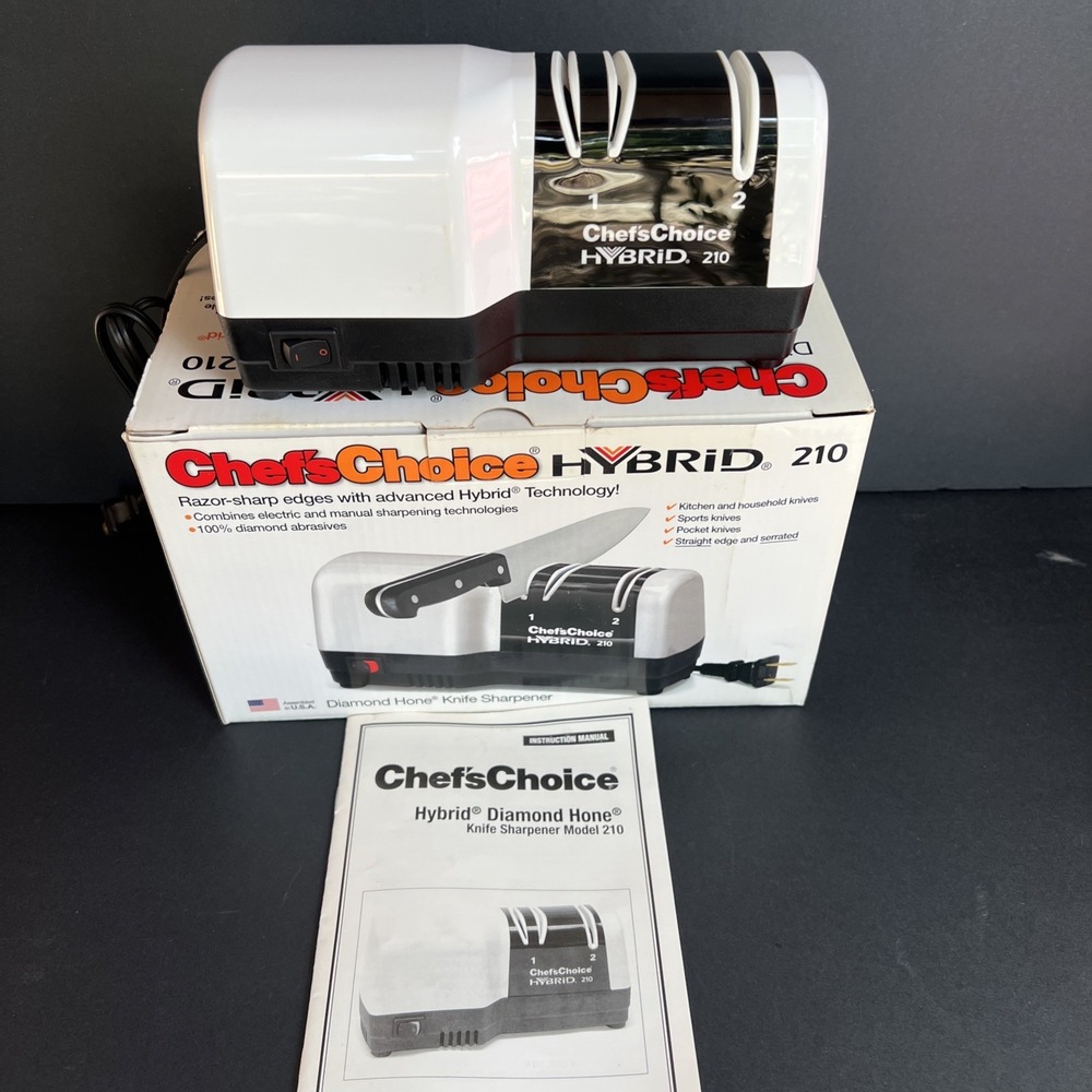 Chef'sChoice Hybrid 210 Electric Diamond Hone Knife Sharpener Model 210 EUC